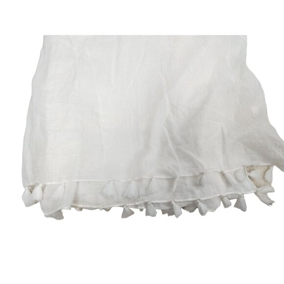 Seafolly Australia Womens One Size White Cotton Linen Kaftan Dress Swim Coverup - Picture 2 of 7